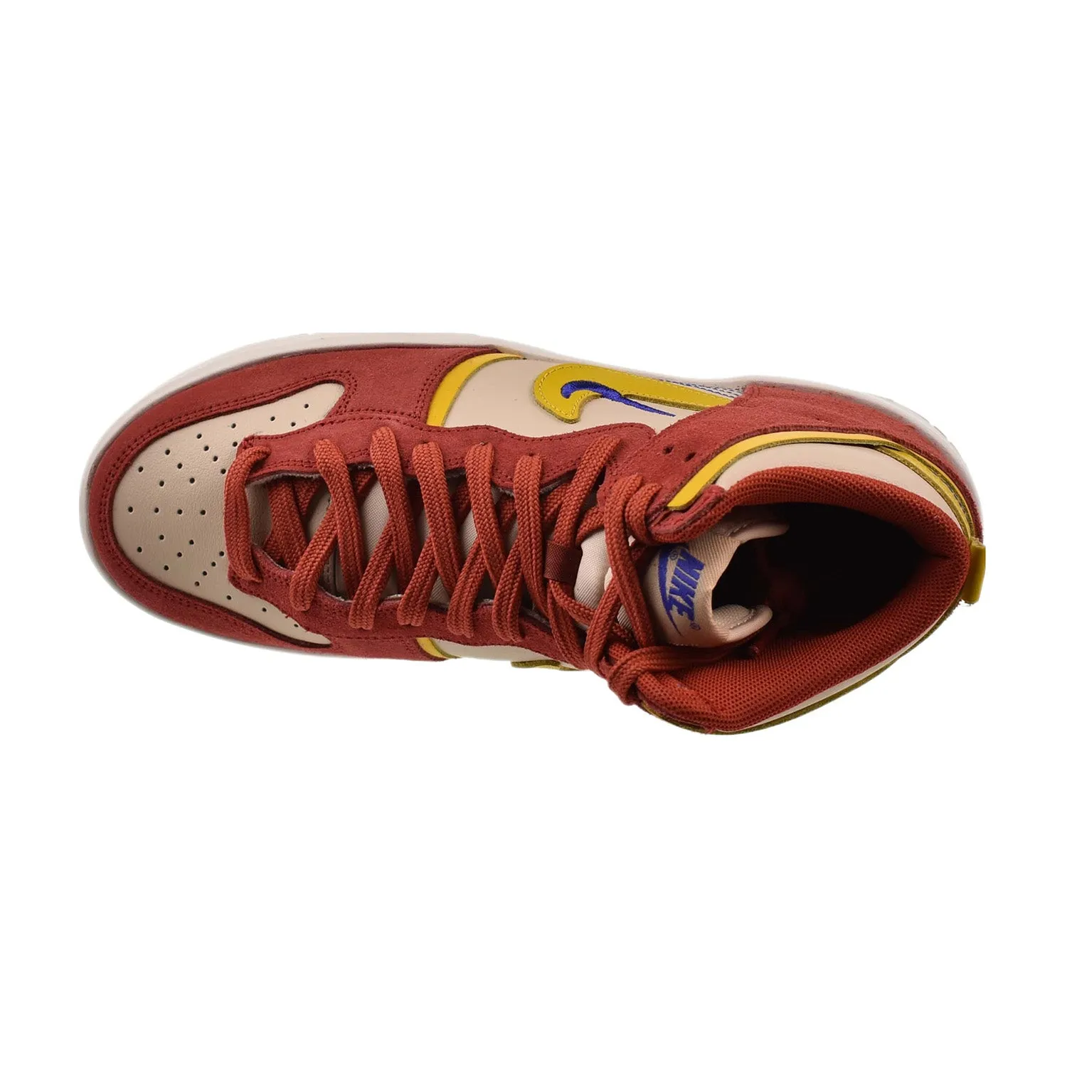 Nike Dunk High Up "Cinnabar" Women's Shoes Red-Gold