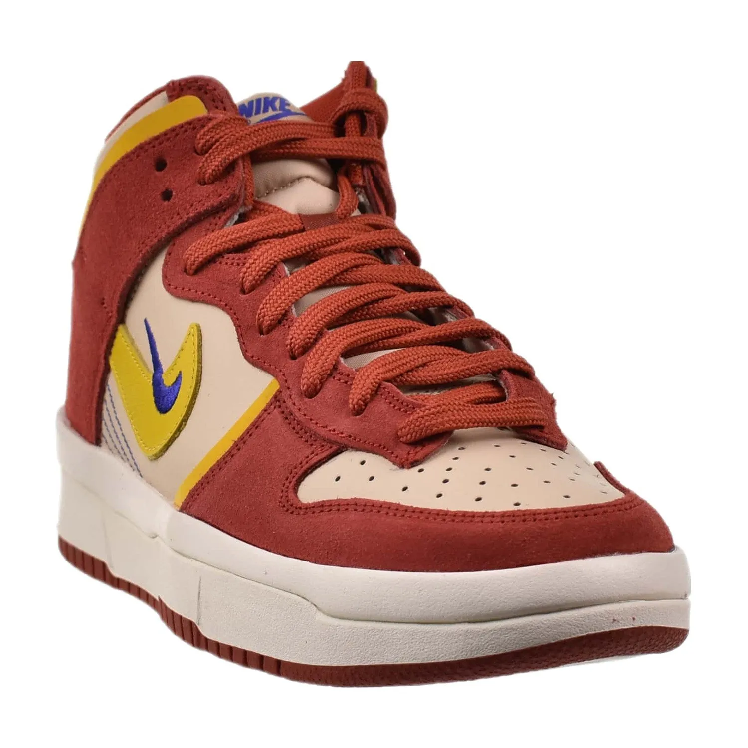 Nike Dunk High Up "Cinnabar" Women's Shoes Red-Gold
