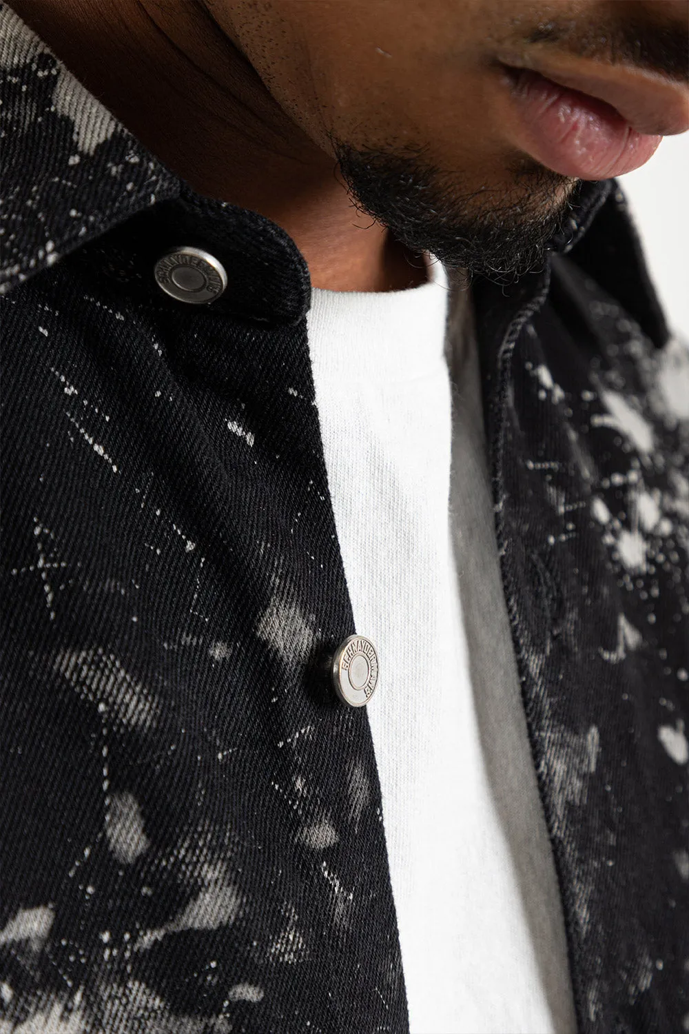 Overshirt Workwear Sky - Dark Blue and Off White