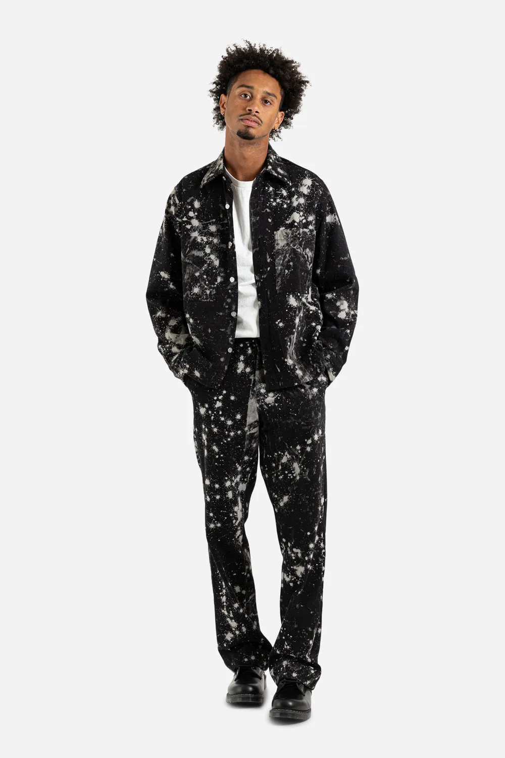 Overshirt Workwear Sky - Dark Blue and Off White