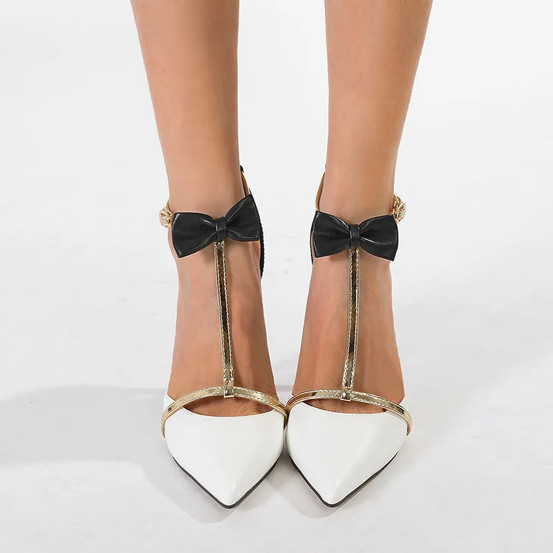 Pansy Bow Stiletto Pumps
