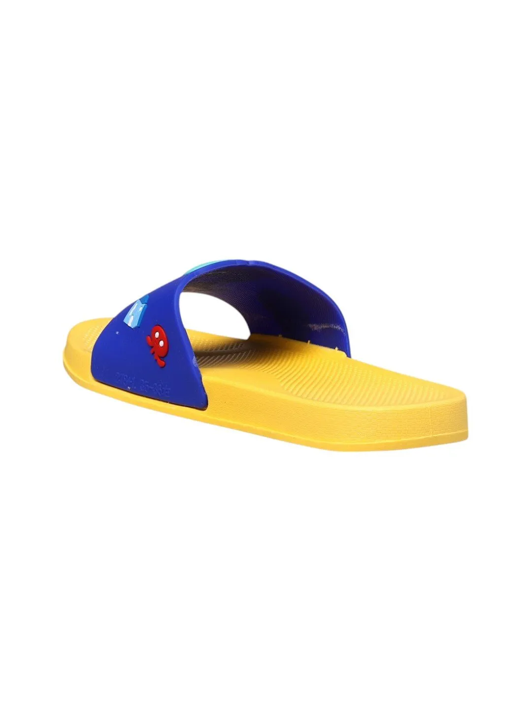 Playful Dinosaur Slides with Comfy Yellow Sole for Boys– Blue