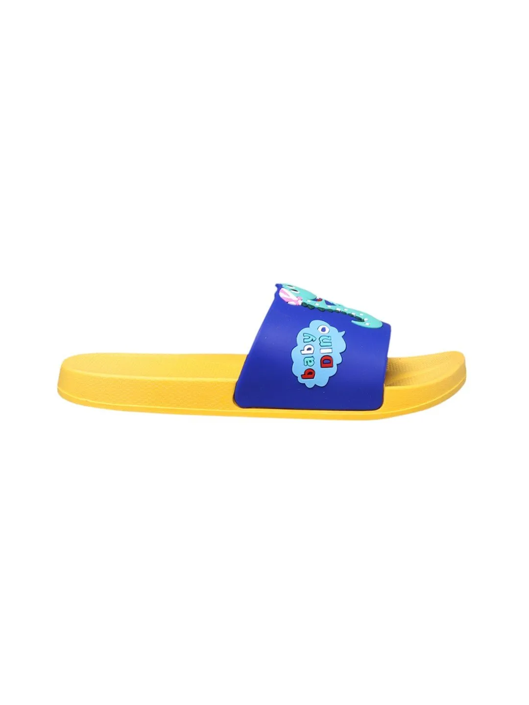 Playful Dinosaur Slides with Comfy Yellow Sole for Boys– Blue