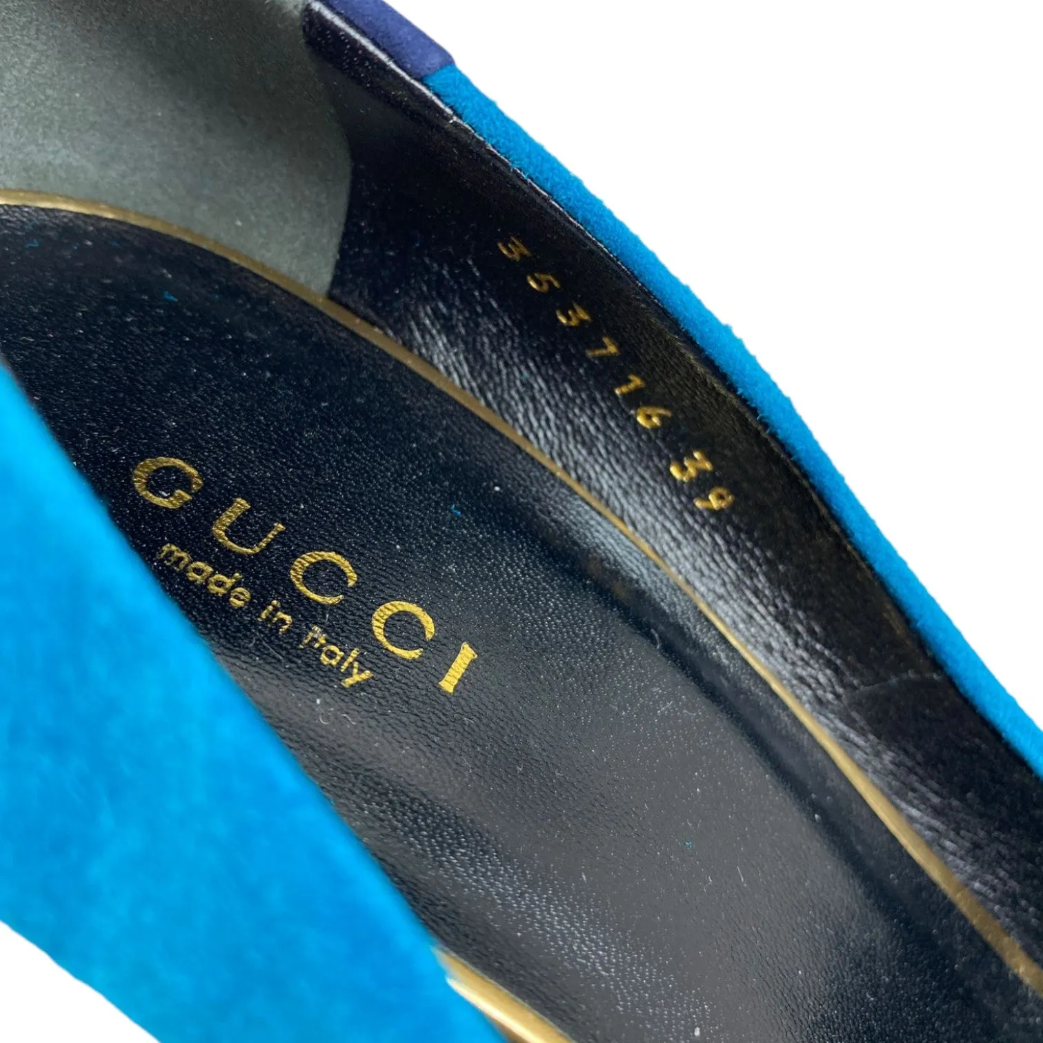 Pointed Cap Toe Pumps Suede and Leather Tricolor Size 39