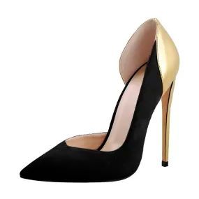 Pointed Toe Pumps Side Space High Heel Slip On Pumps Shoes