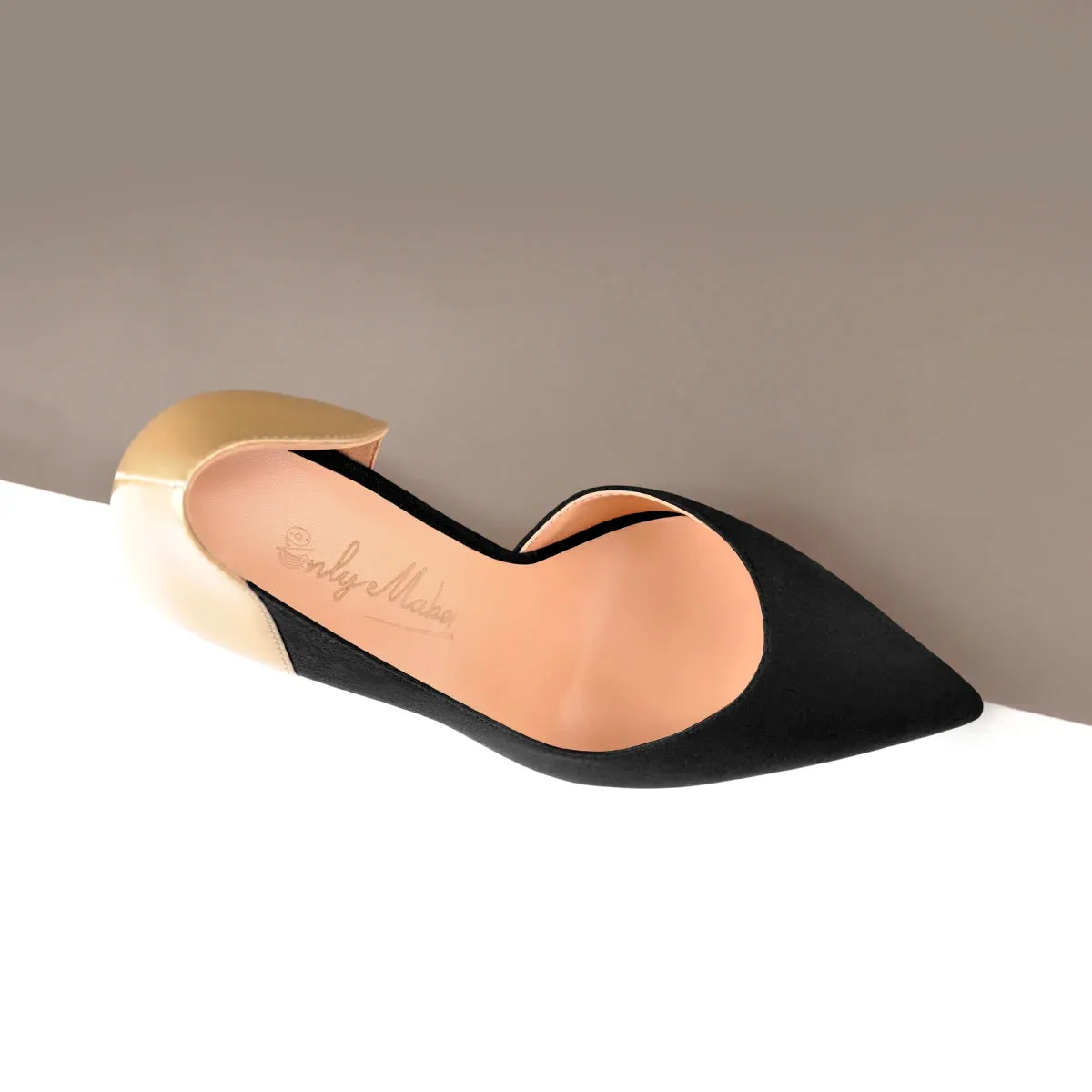 Pointed Toe Pumps Side Space High Heel Slip On Pumps Shoes