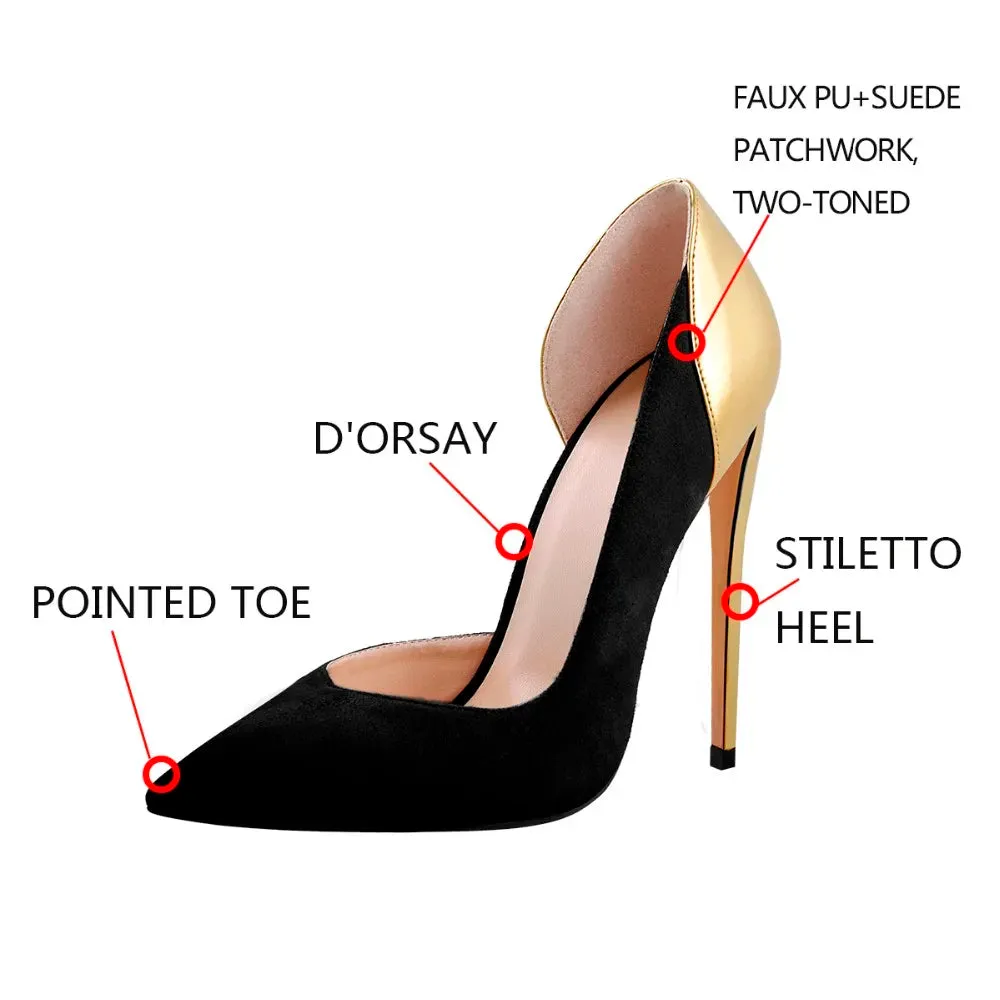 Pointed Toe Pumps Side Space High Heel Slip On Pumps Shoes