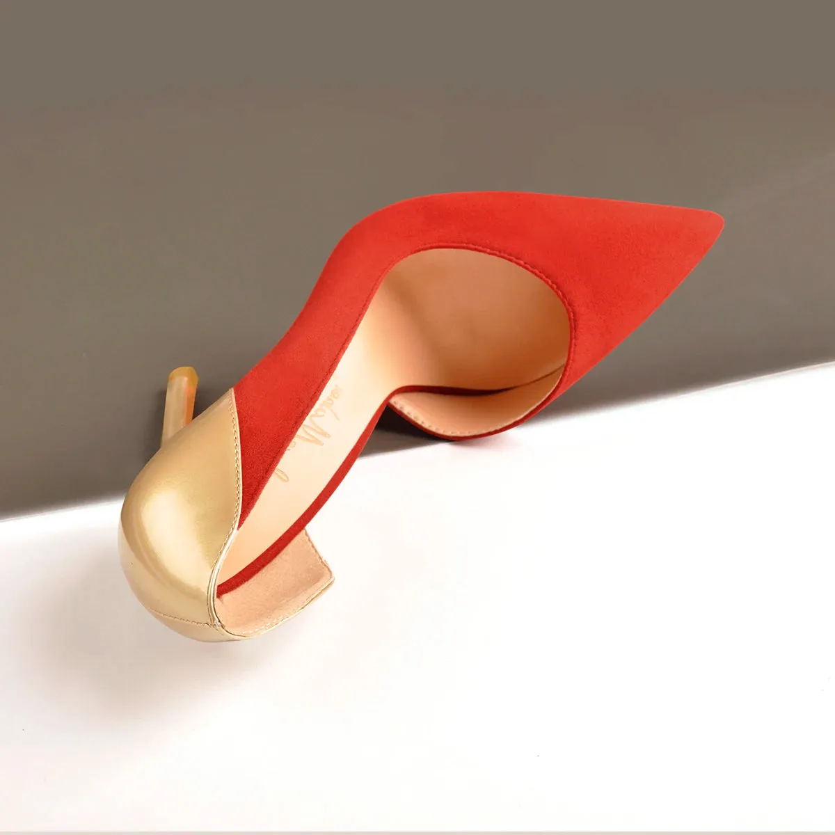 Pointed Toe Pumps Side Space High Heel Slip On Pumps Shoes