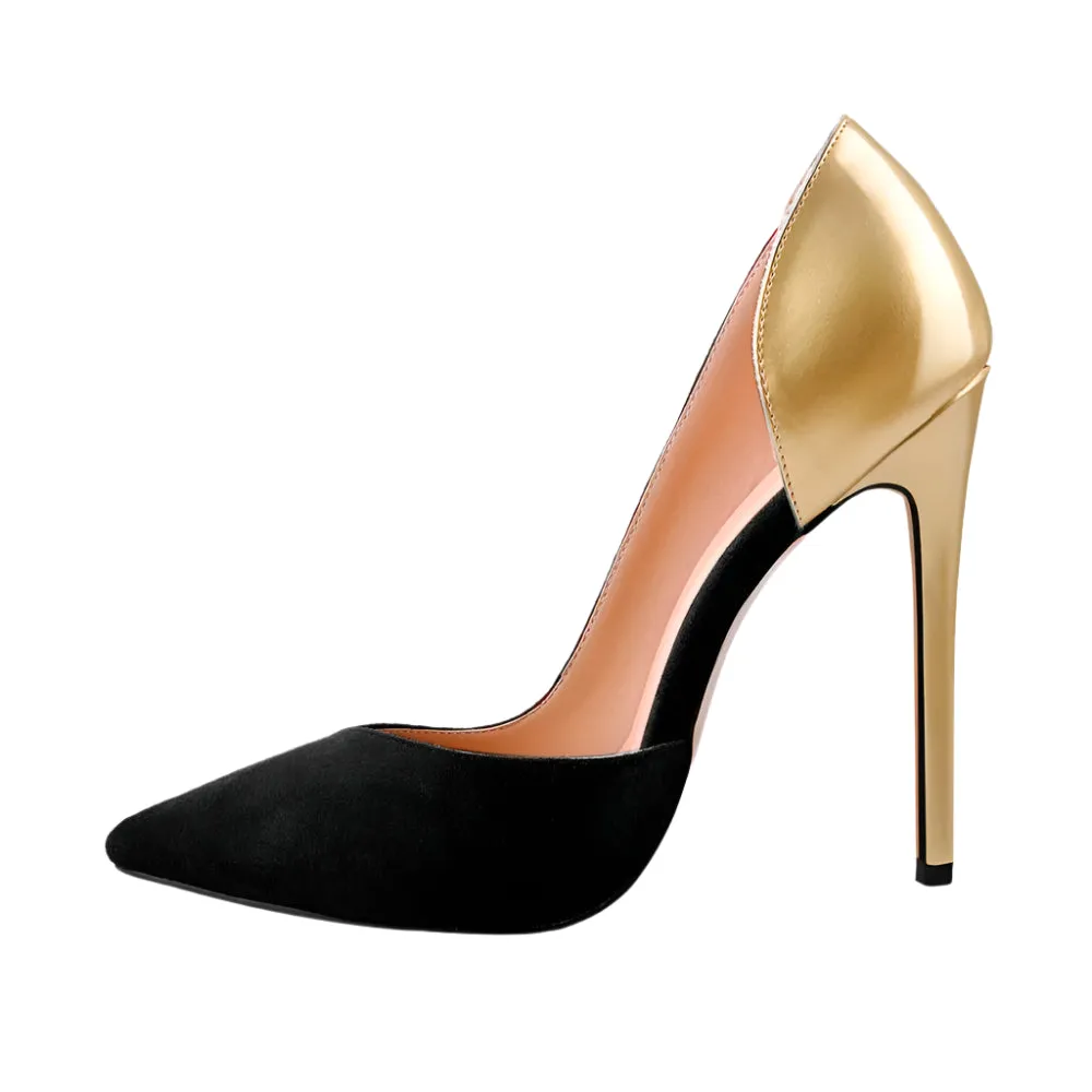 Pointed Toe Pumps Side Space High Heel Slip On Pumps Shoes