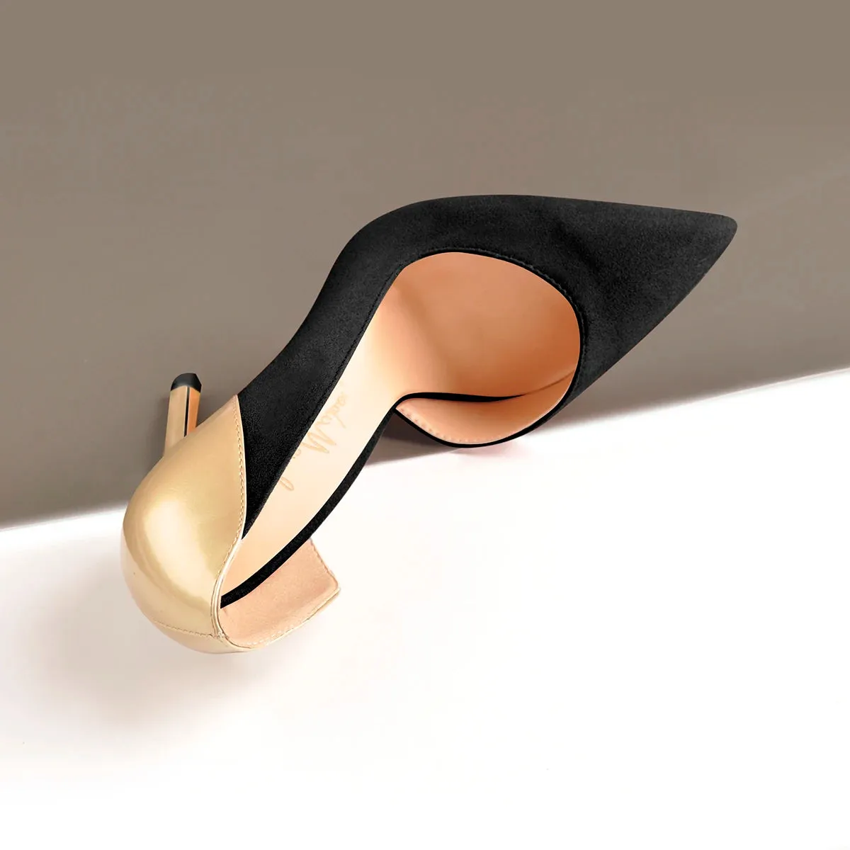 Pointed Toe Pumps Side Space High Heel Slip On Pumps Shoes