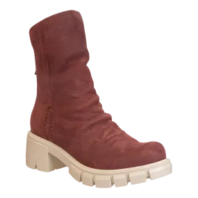 PROTOCOL in RUST Heeled Mid Shaft Boots