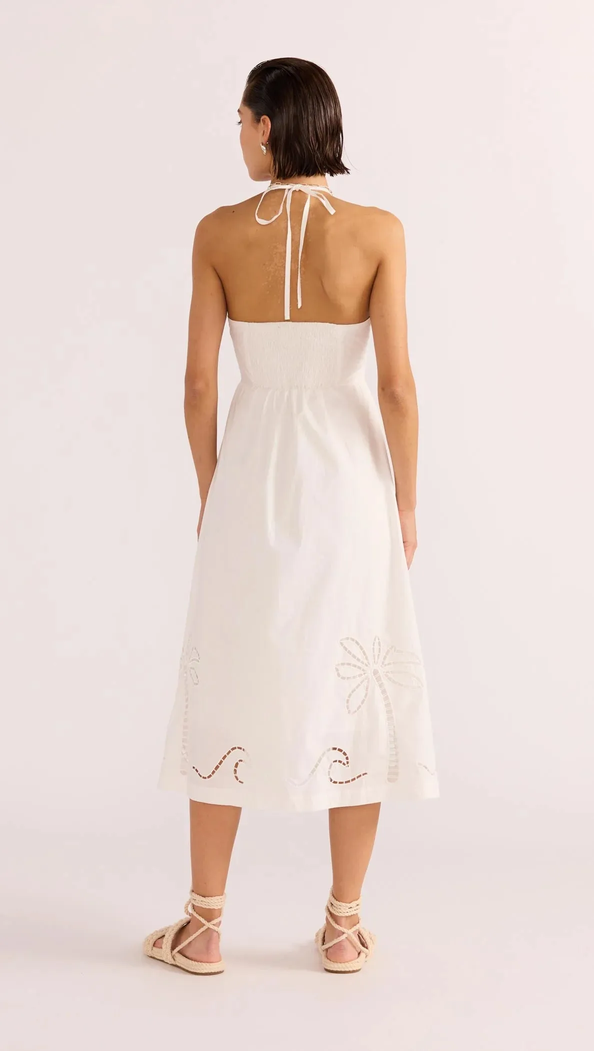 Romina Midi Dress-White