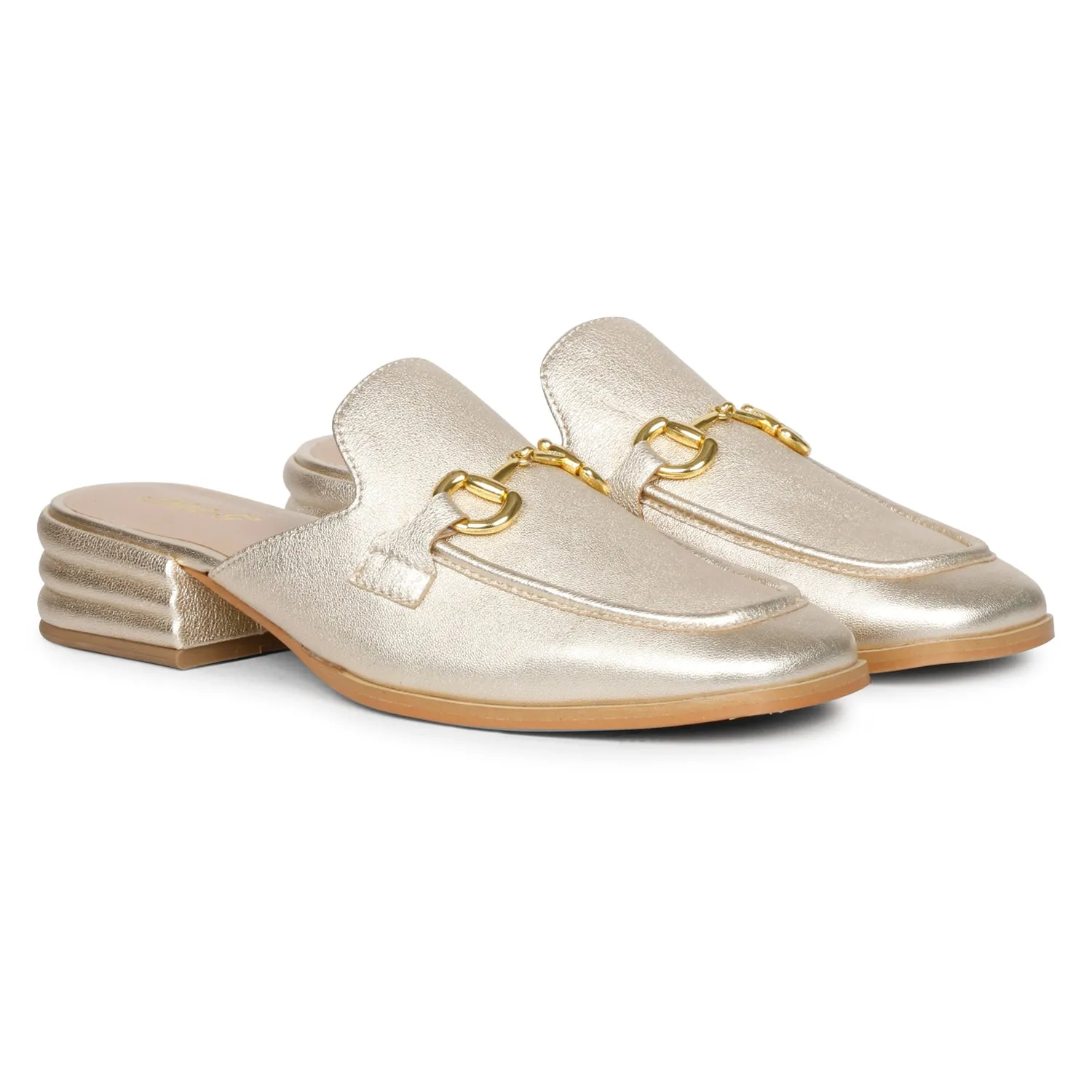 Saint Savannah Metallic Gold Leather Handcrafted Shoes