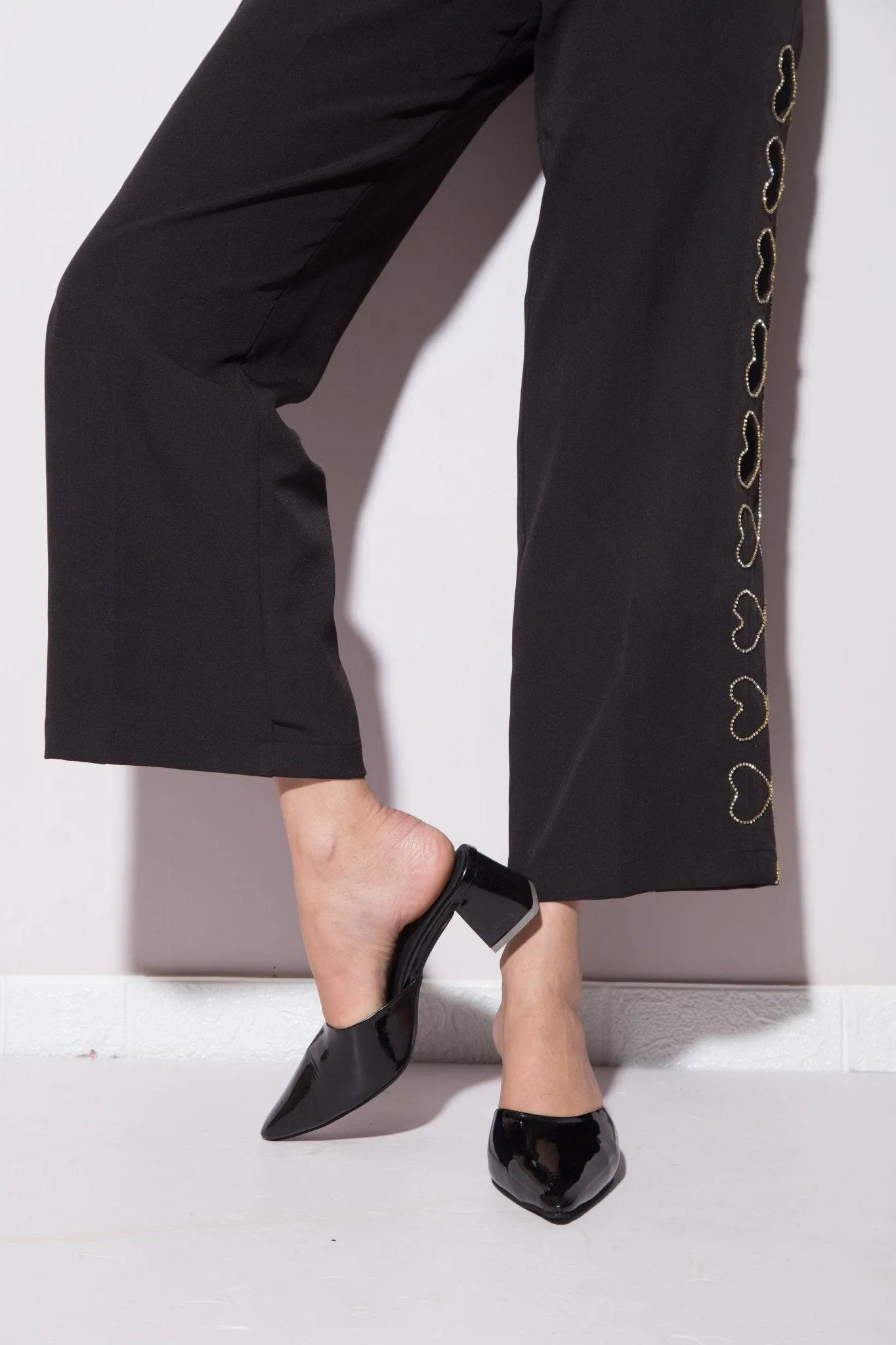 Solid Black Mule