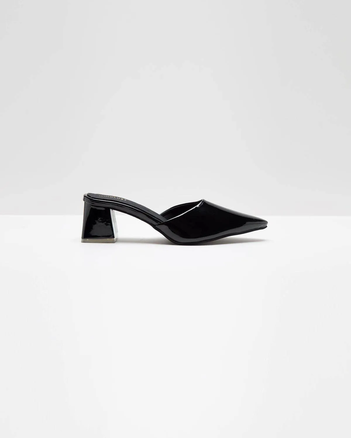 Solid Black Mule