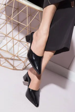 Solid Black Mule