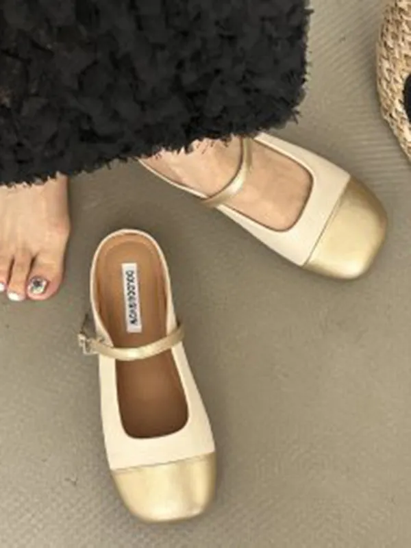 Square-Toe Slippers&Mules
