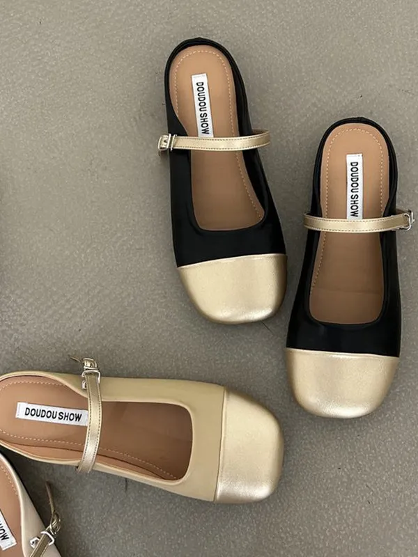 Square-Toe Slippers&Mules