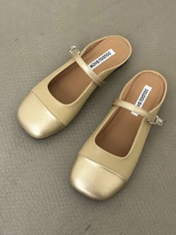 Square-Toe Slippers&Mules