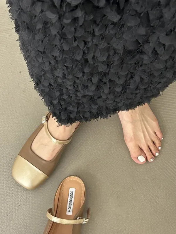 Square-Toe Slippers&Mules