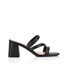 Stallone Block Heel Mules - Black
