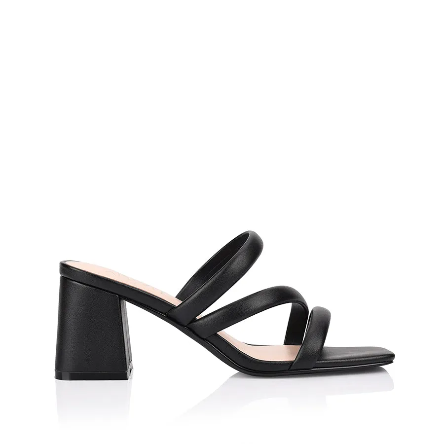 Stallone Block Heel Mules - Black