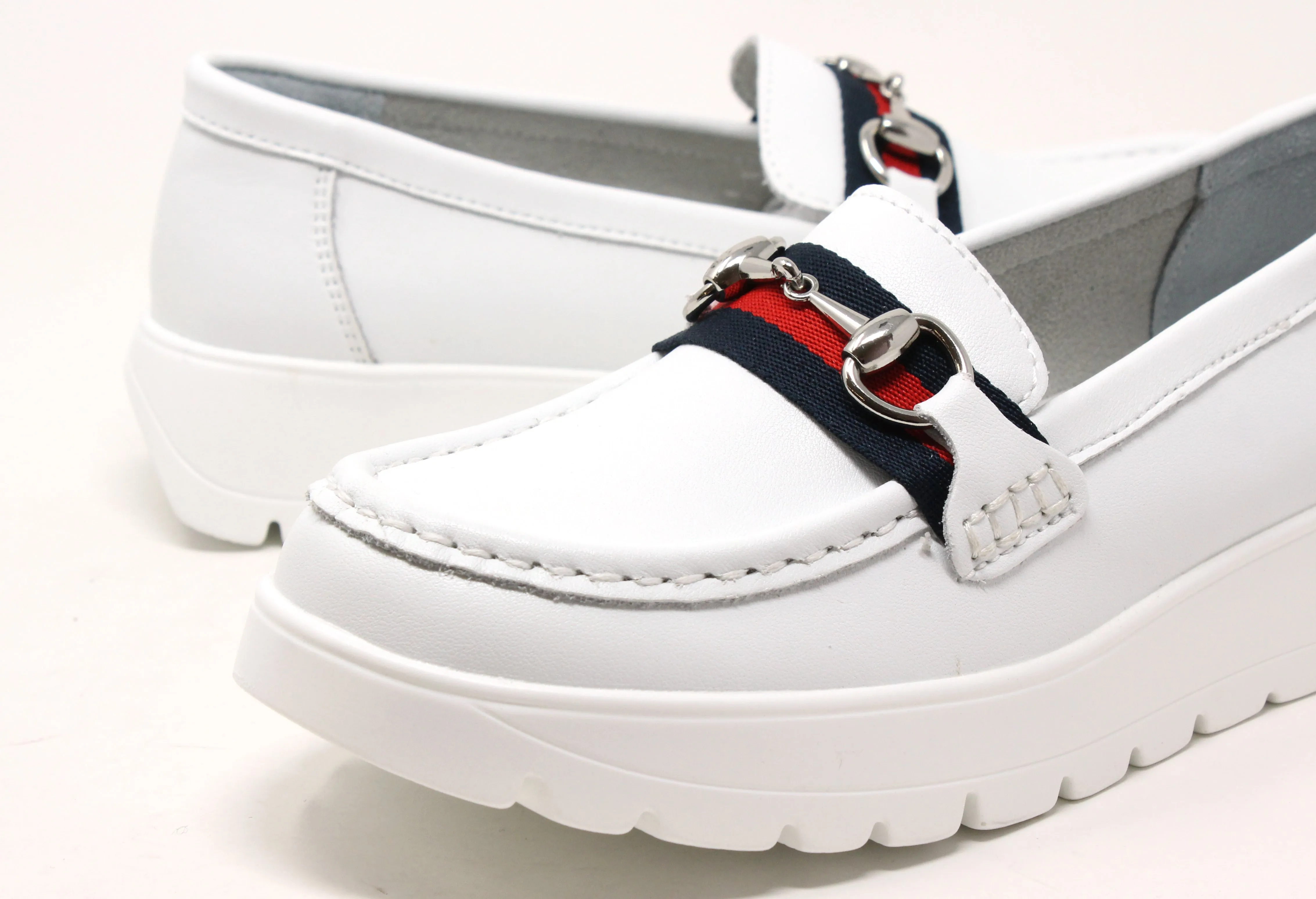 Stripe and Buckle Loafer