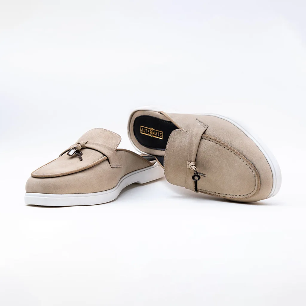 SUEDE MULE - BEIGE