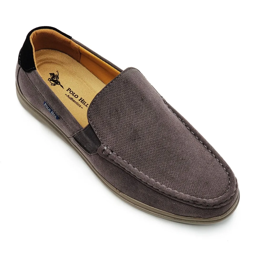 Textured Vamp Slip On Loafers