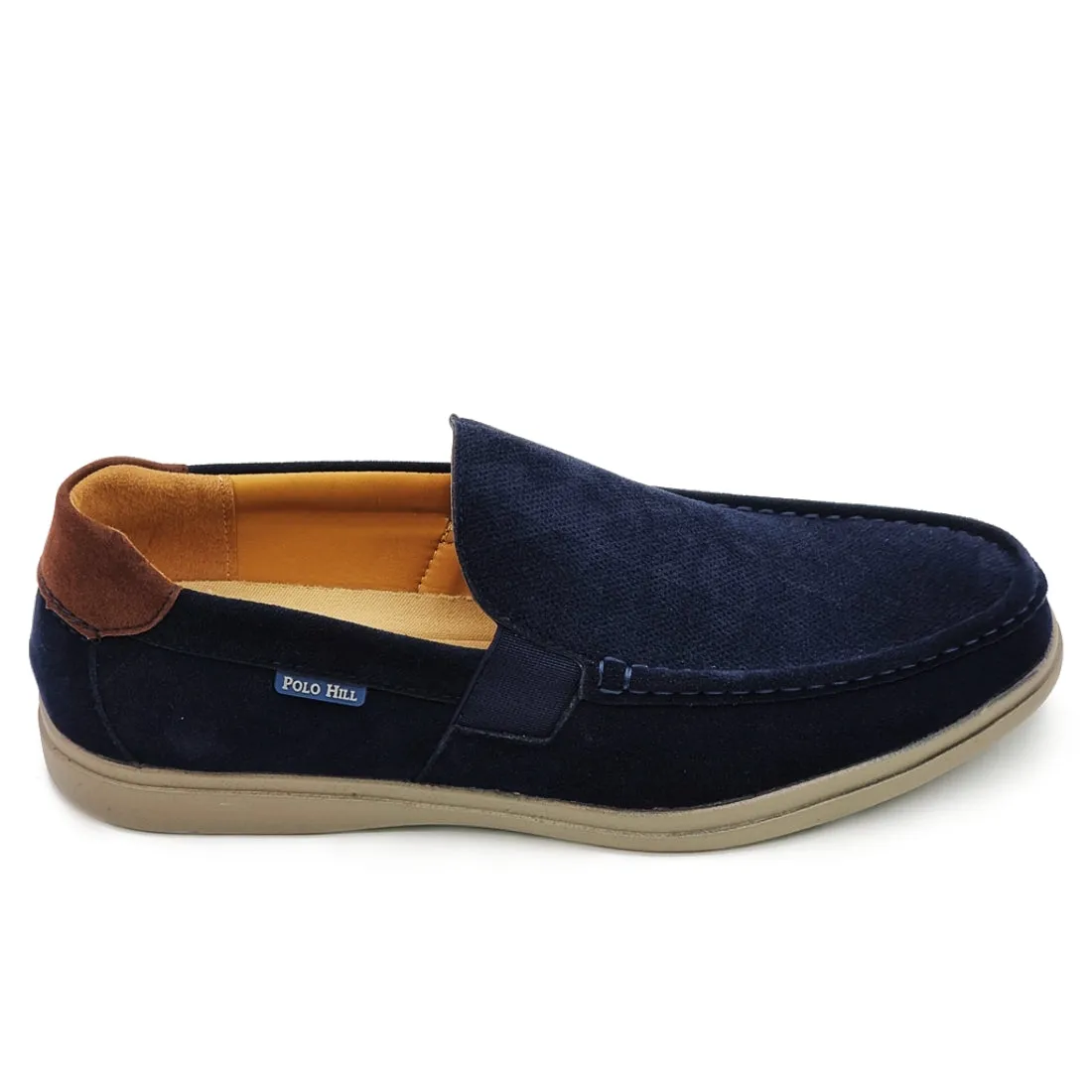 Textured Vamp Slip On Loafers
