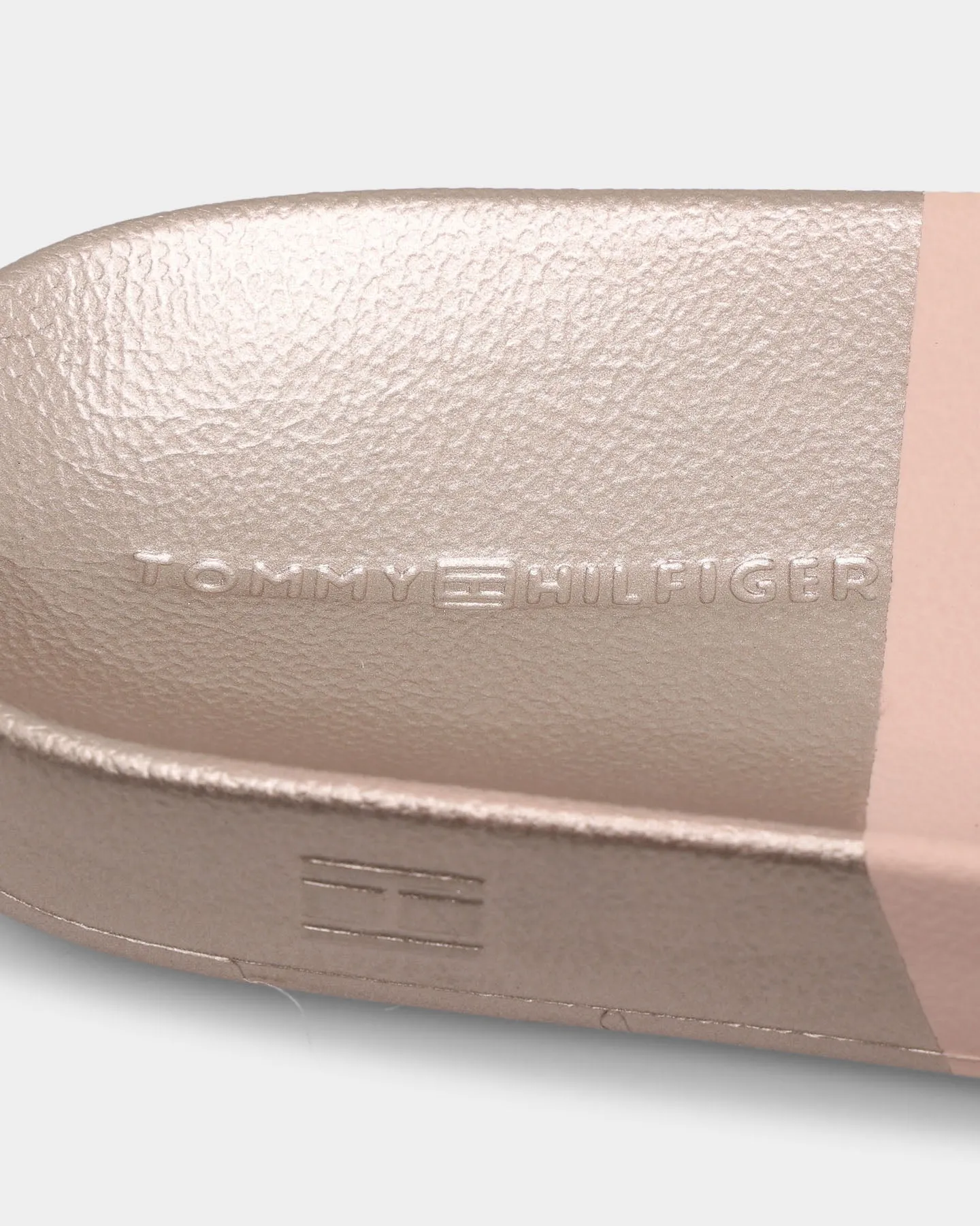 Tommy Jeans Women's TH Metallic Pool Slides Sepia Pink