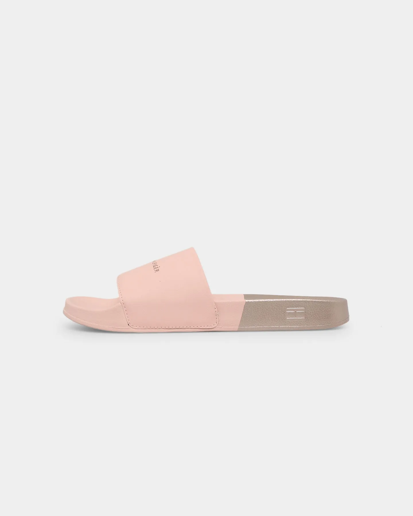Tommy Jeans Women's TH Metallic Pool Slides Sepia Pink