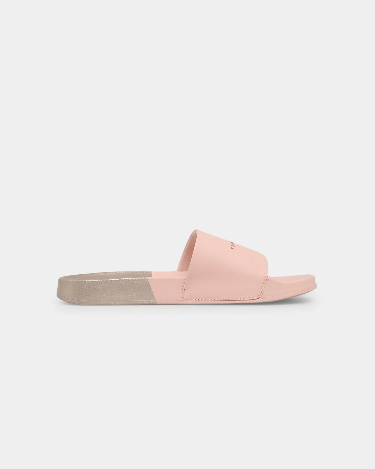 Tommy Jeans Women's TH Metallic Pool Slides Sepia Pink
