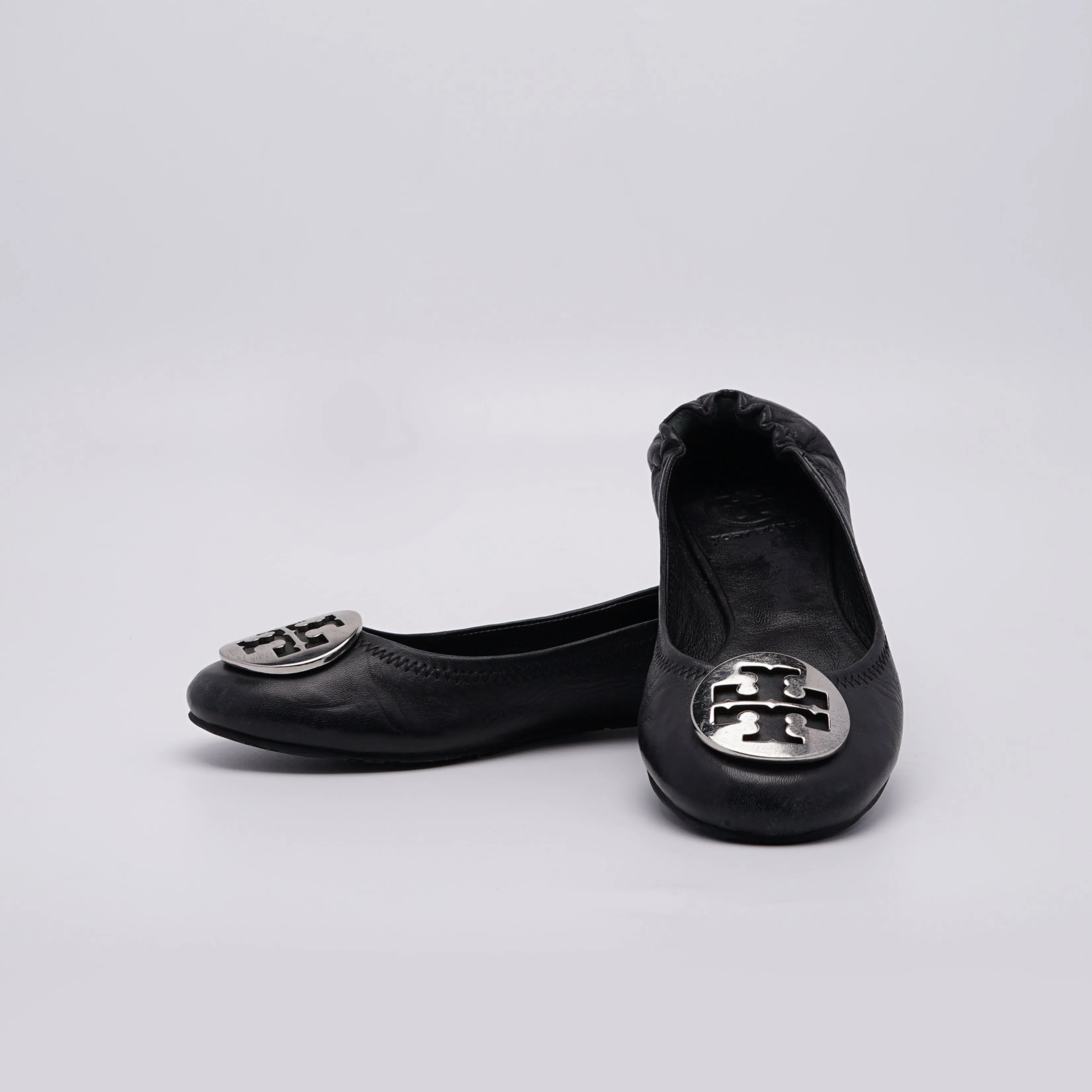 Tory Burch Reva Leather Ballet Pumps