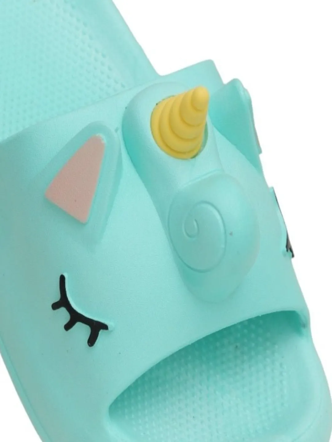 Unicorn Comfort Slides with 3D Horn for Girls