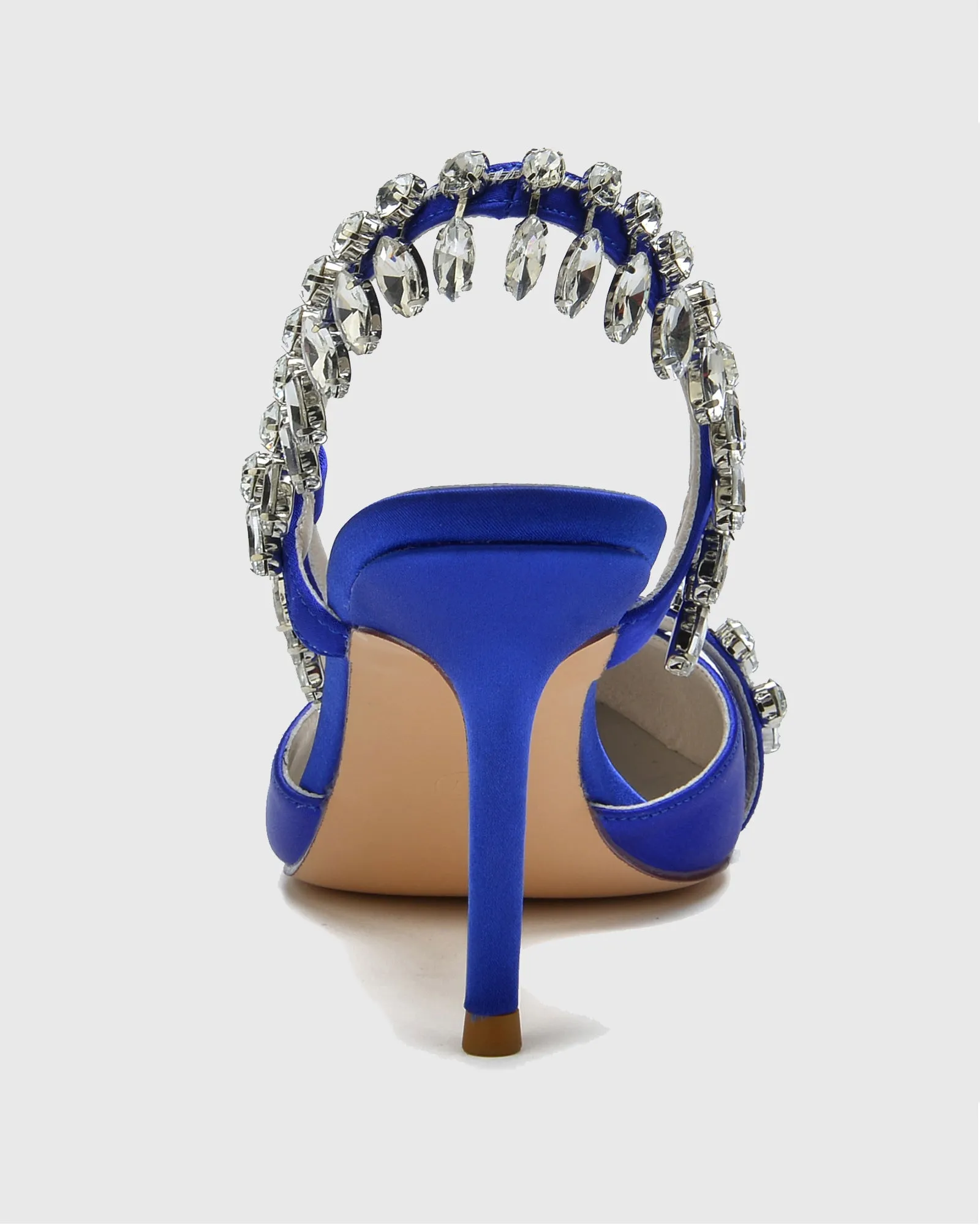 Vanida Fringe Diamond Lace Up Pumps  In Royal Blue