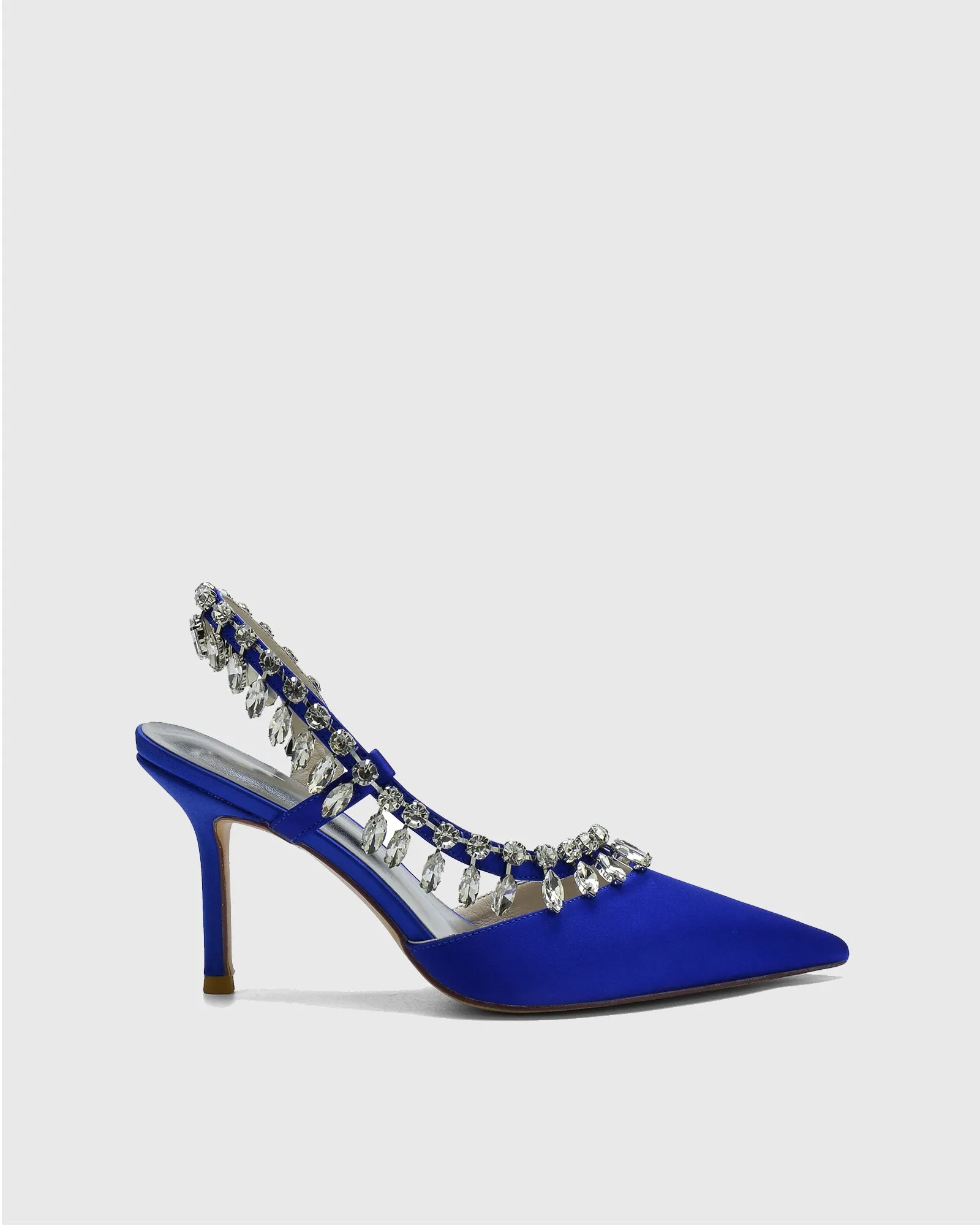 Vanida Fringe Diamond Lace Up Pumps  In Royal Blue