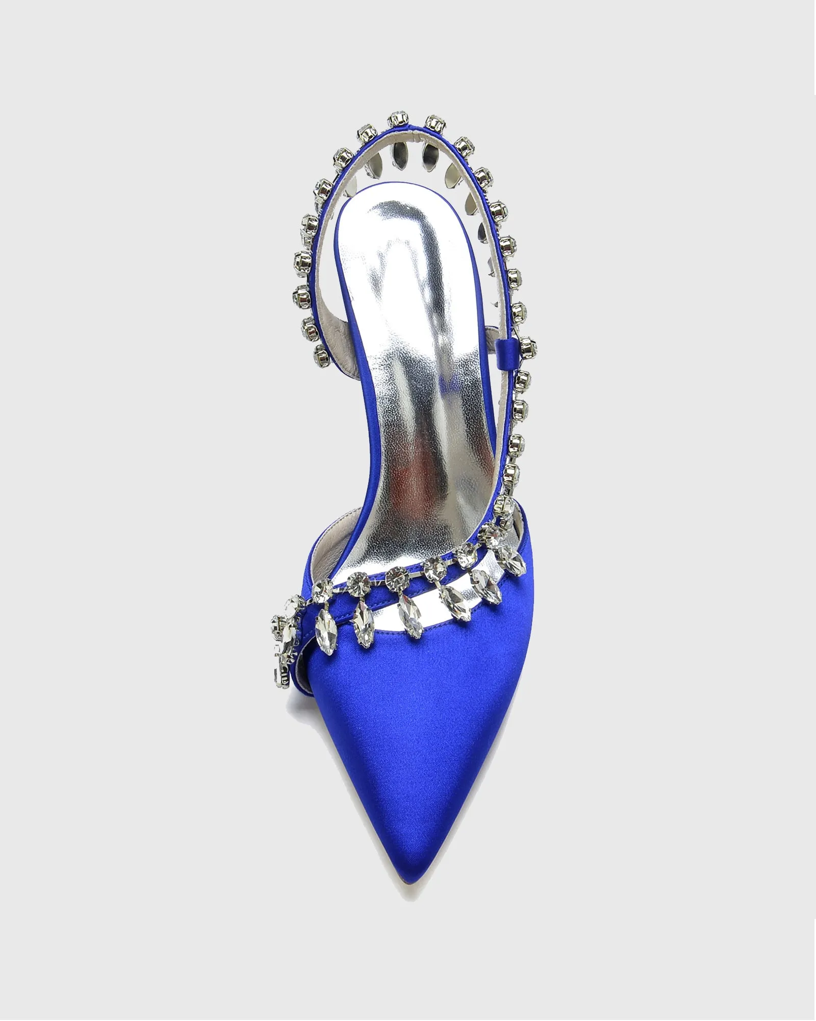 Vanida Fringe Diamond Lace Up Pumps  In Royal Blue