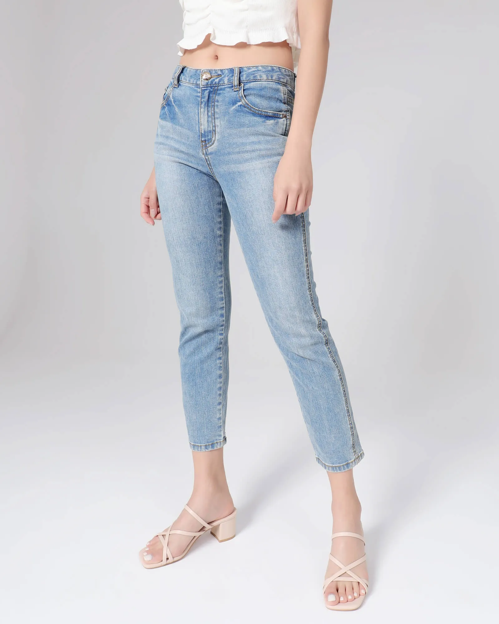 Women Slip On Strappy Heels