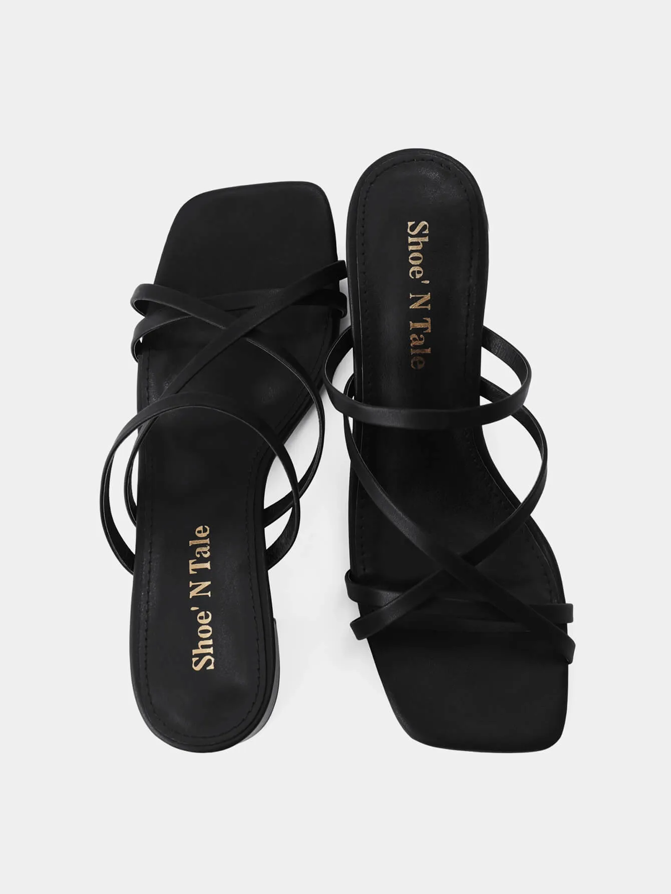 Women Slip On Strappy Heels