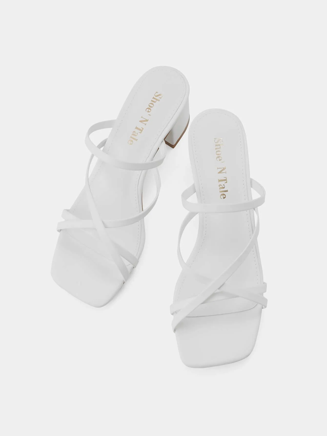 Women Slip On Strappy Heels