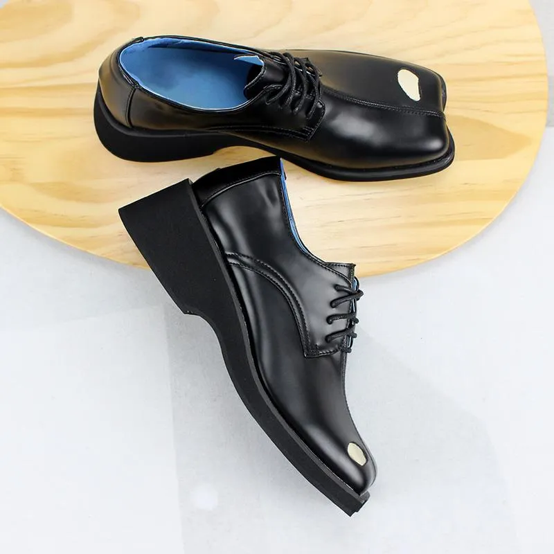 Women's Gothic Punk Lace-up Wedge Loafers Shoes