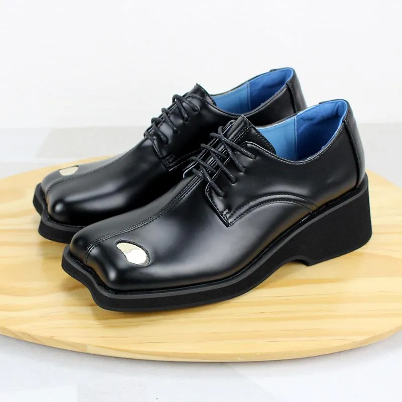 Women's Gothic Punk Lace-up Wedge Loafers Shoes