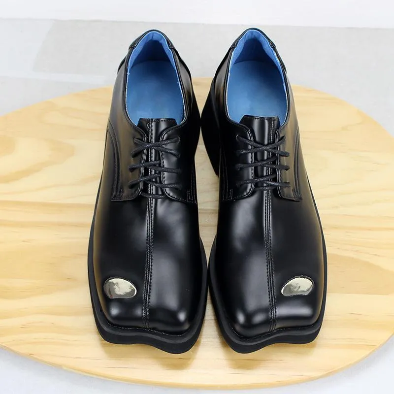 Women's Gothic Punk Lace-up Wedge Loafers Shoes