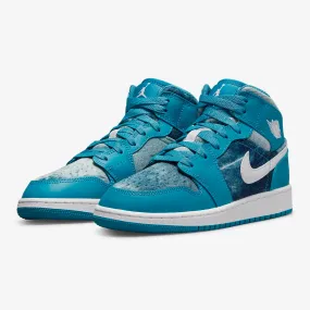 Women's / GS Air Jordan 1 Mid SE "Washed Denim" (DM8951-400)