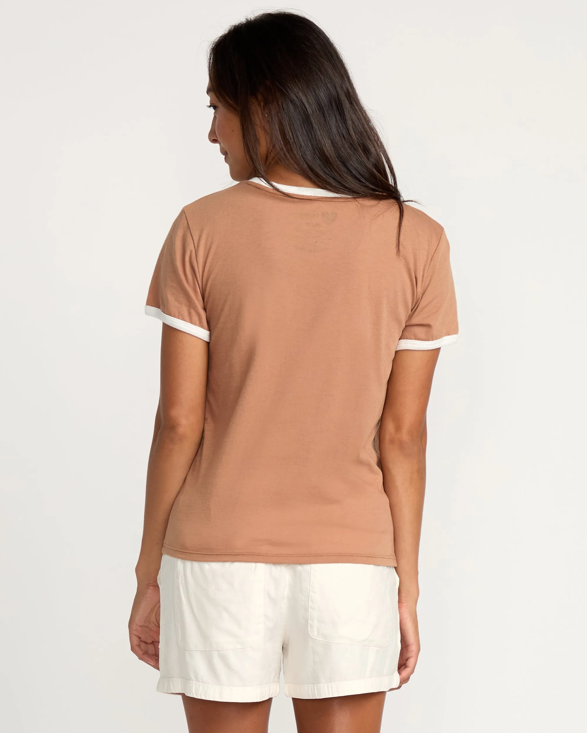 Womens Mala Ringer Short Sleeve Tee - Kona