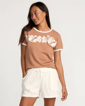 Womens Mala Ringer Short Sleeve Tee - Kona