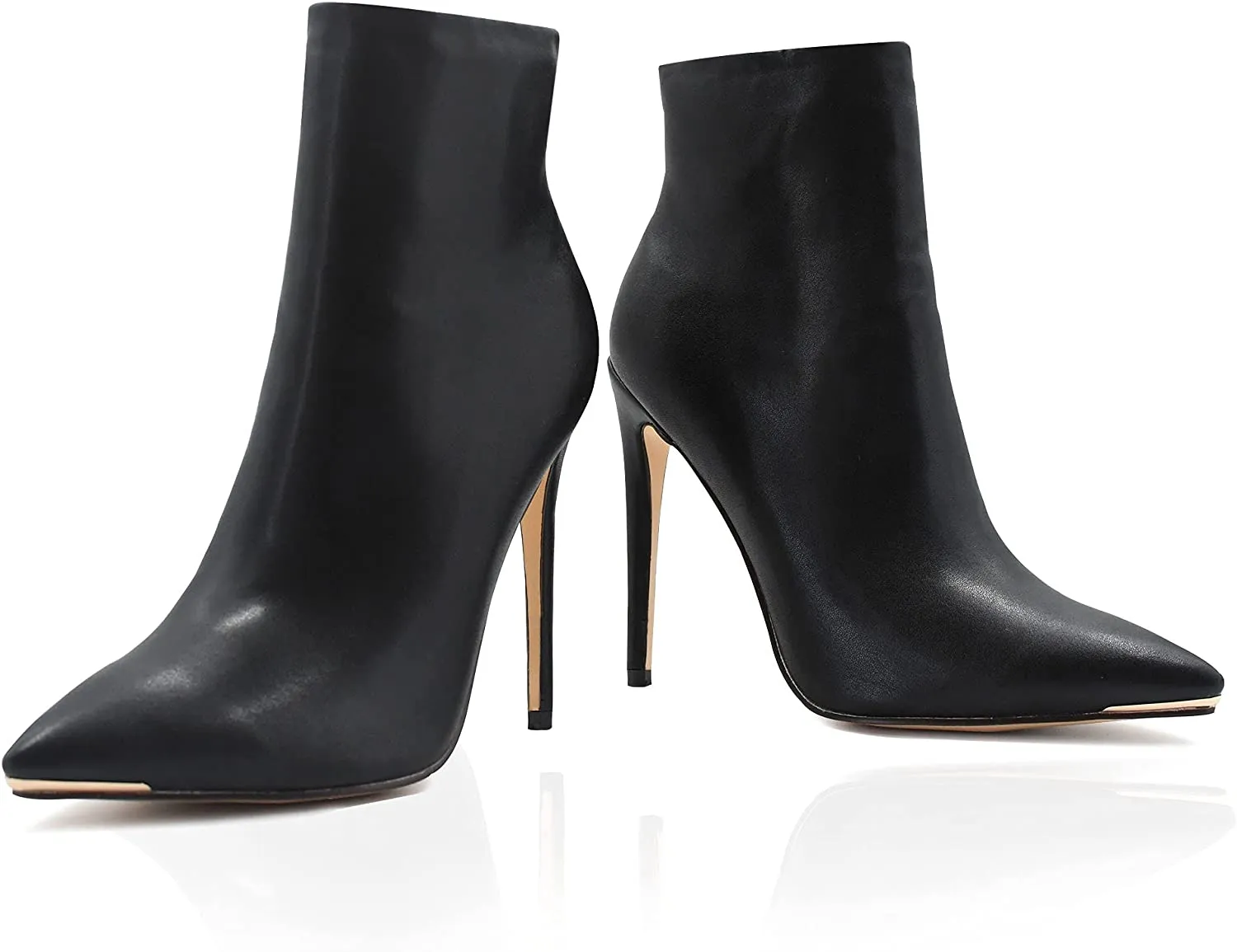 Women's Pointed Toe Stiletto Chic Ankle Black Boots